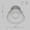 Lampa wbudowana wpuszczana w sufit LED aluminiowa czarna okrągła Zoom MAYTONI DL034-01-06W4K-B